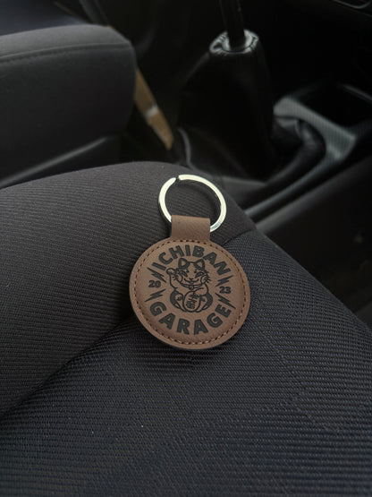 Ichiban Lucky Brown Faux Leather Keychain