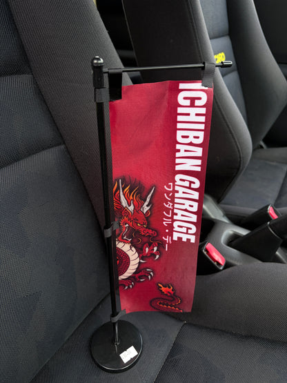 Red Dragon Desk Flag