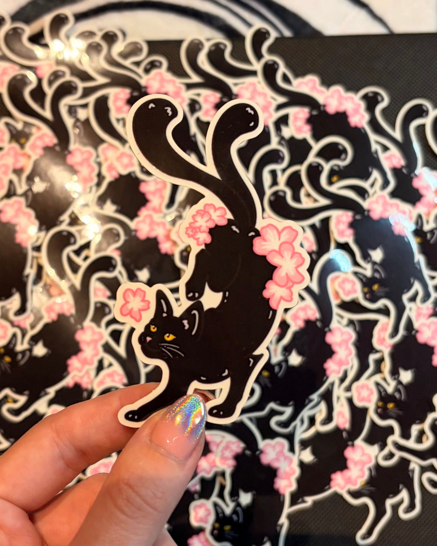 Sakura Bakeneko Kitty Sticker