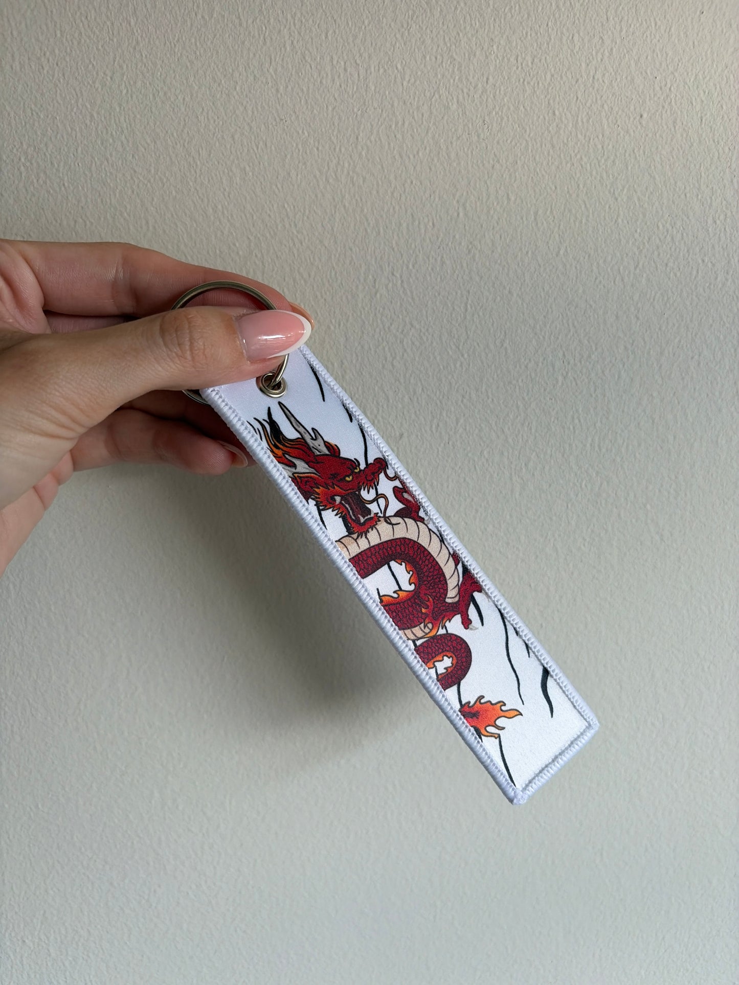 Fire Dragon Jet Tag Keychain