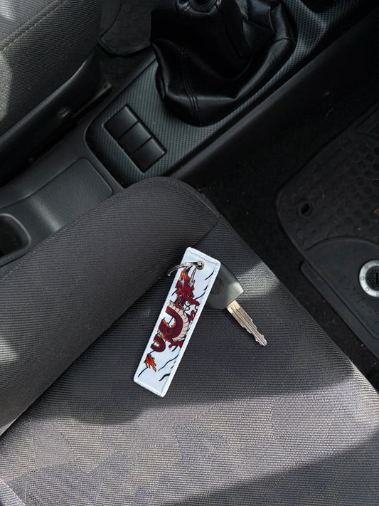 Fire Dragon Jet Tag Keychain