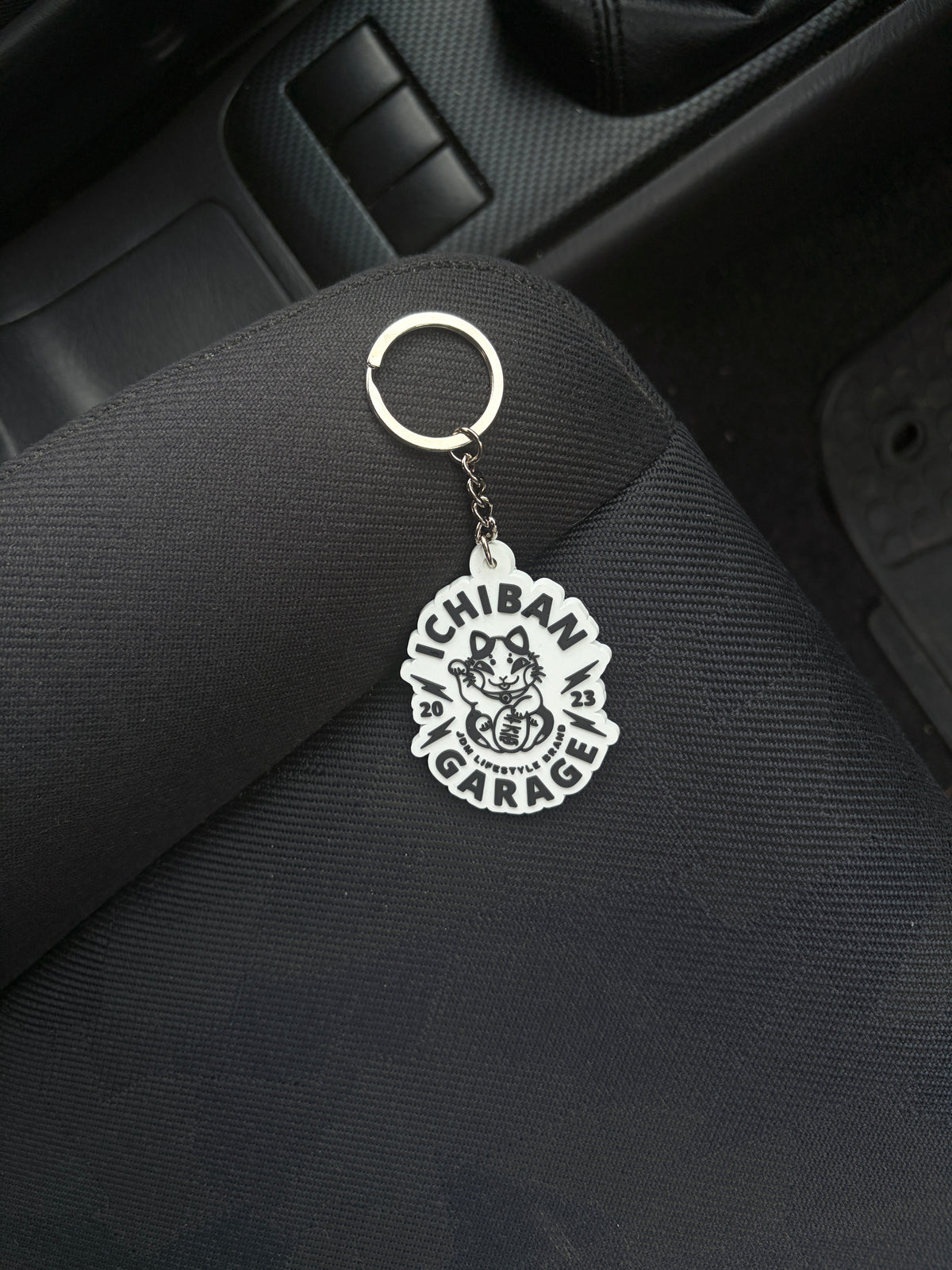 Ichiban Lucky Logo Keychain White