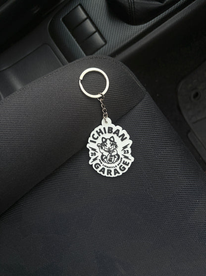 Ichiban Lucky Logo Keychain White