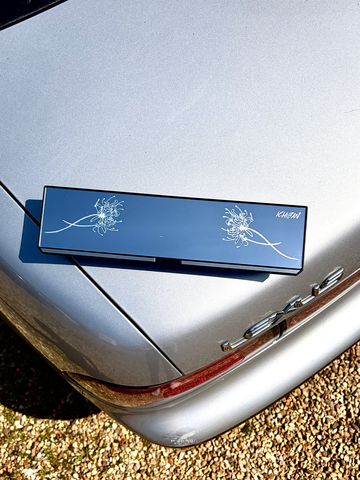 Spider Lily Engraved Rearview Mirror