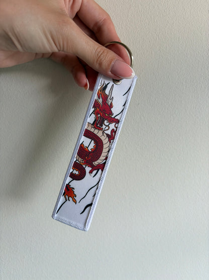 Fire Dragon Jet Tag Keychain