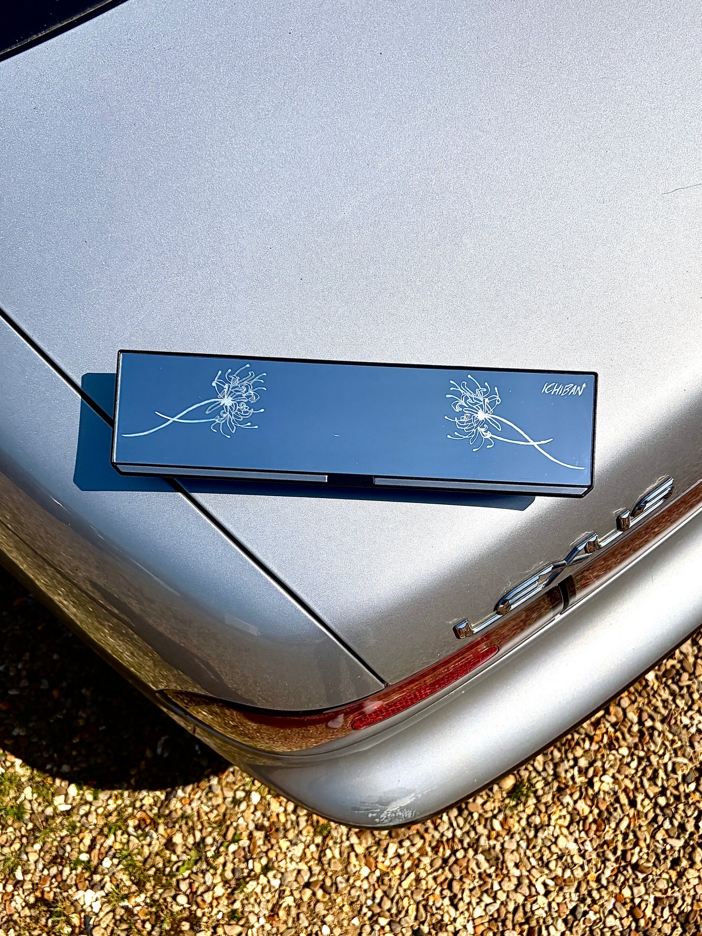 Spider Lily Engraved Rearview Mirror