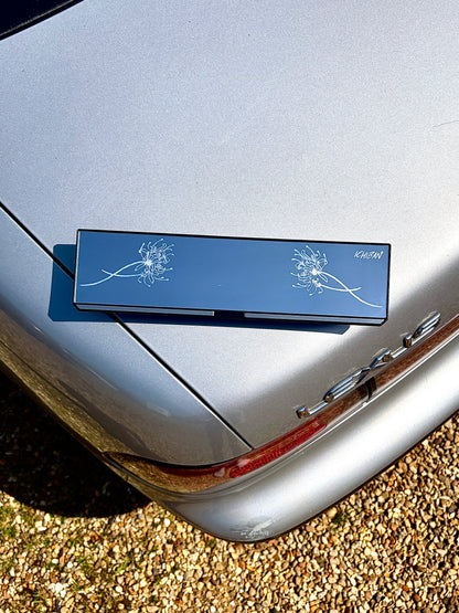 Spider Lily Engraved Rearview Mirror