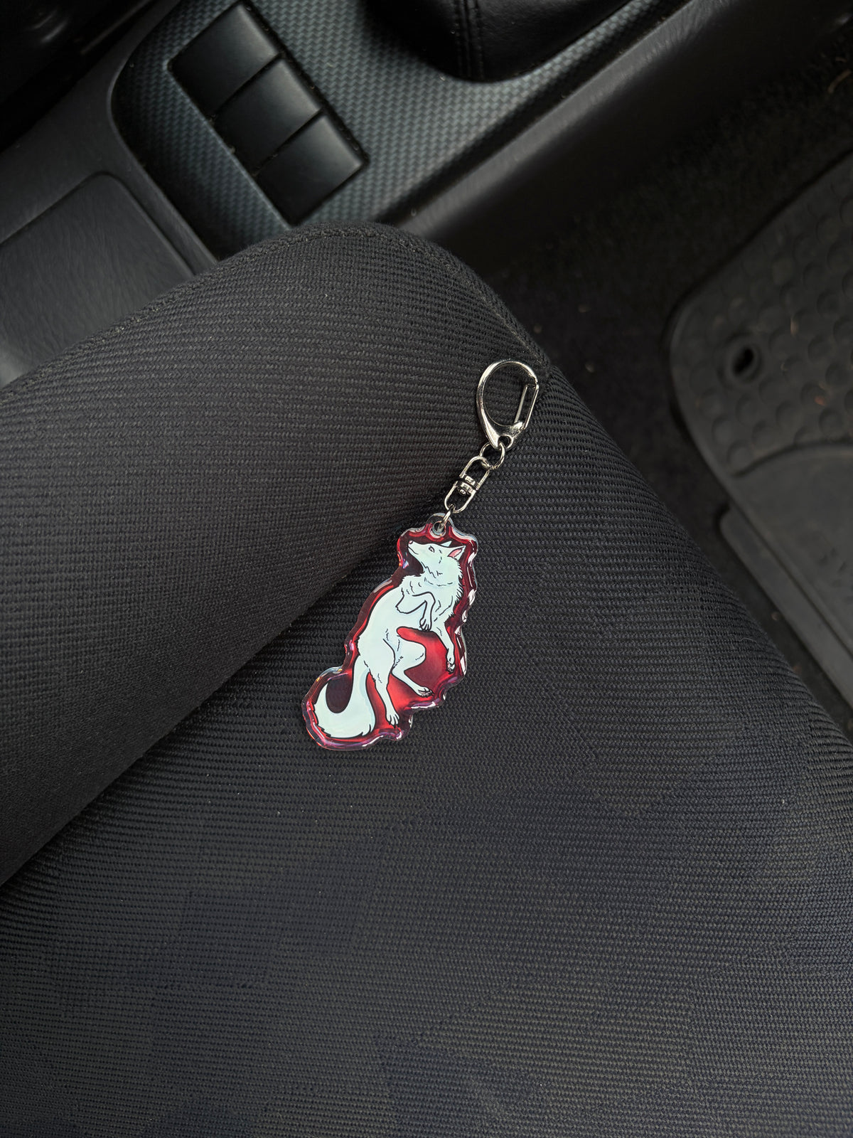 Wolf Dog Keychain (Rainbow Effect)