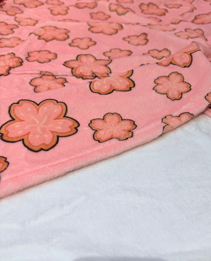 Sugar Cookie Sakura Blossom Oversized Fluffy Hoodie