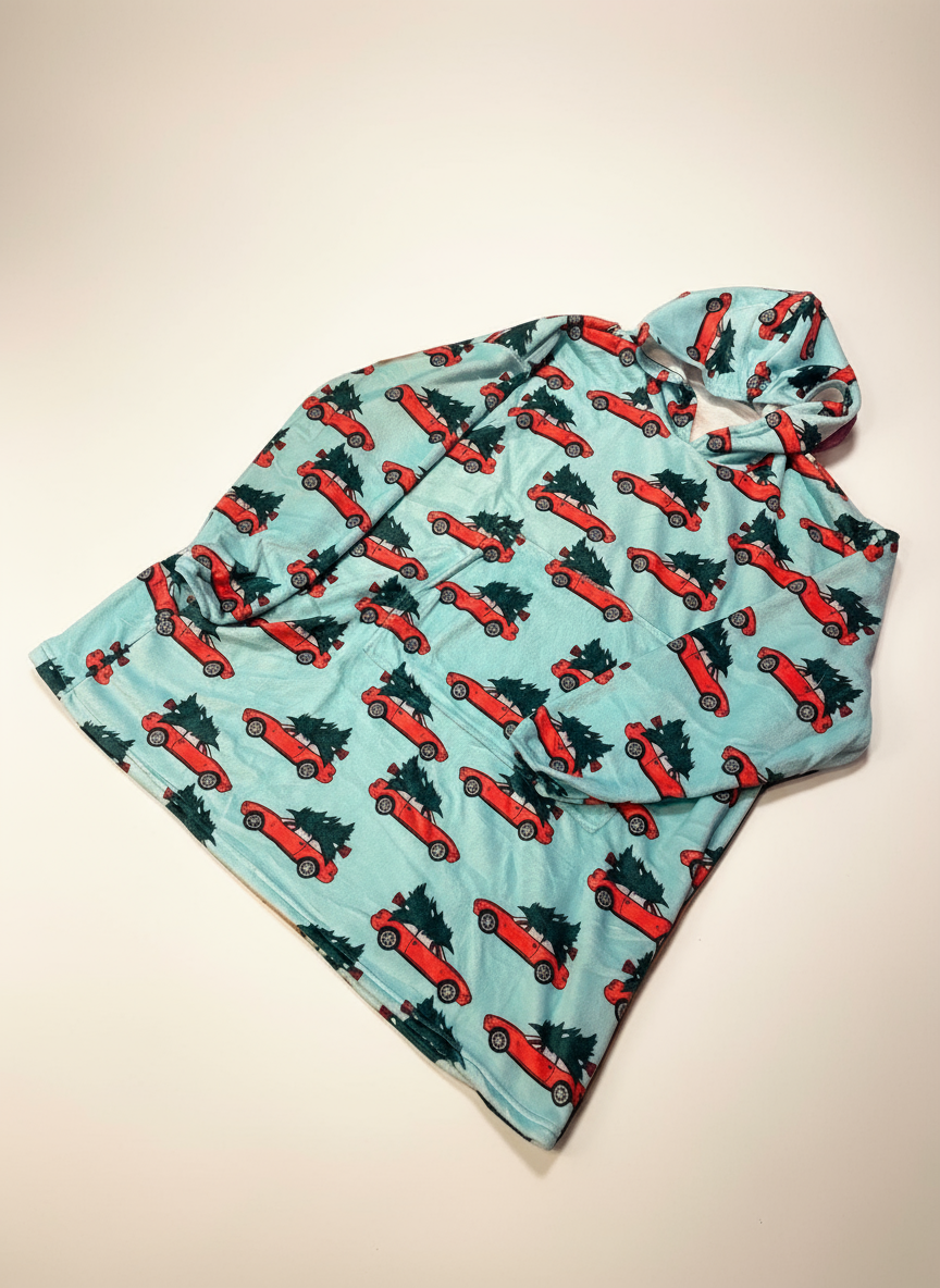 Miata Christmas Tree Oversized Fluffy Hoodie