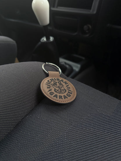 Ichiban Lucky Brown Faux Leather Keychain