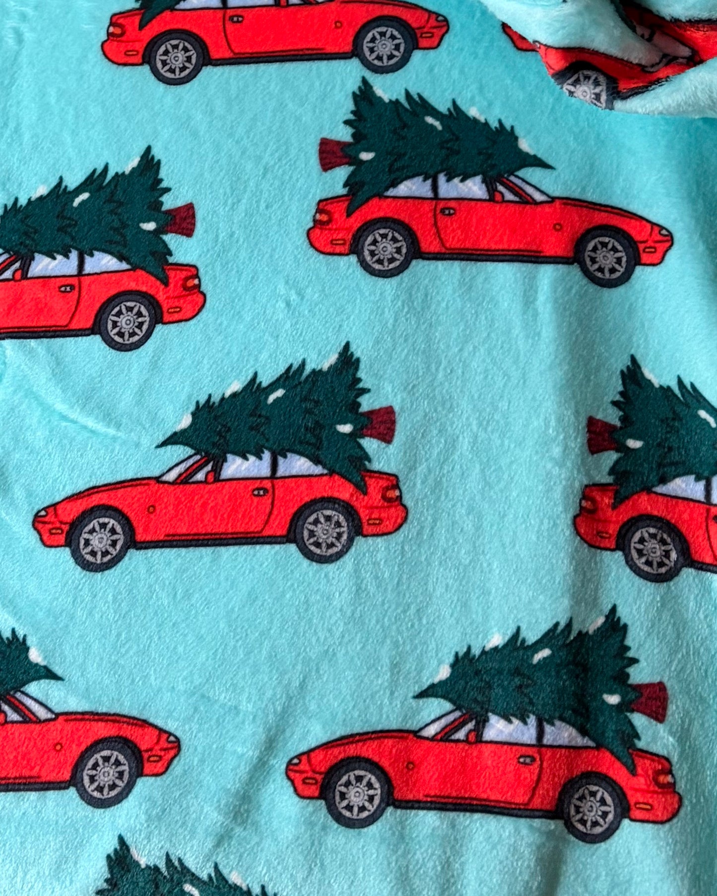 Miata Christmas Tree Oversized Fluffy Hoodie