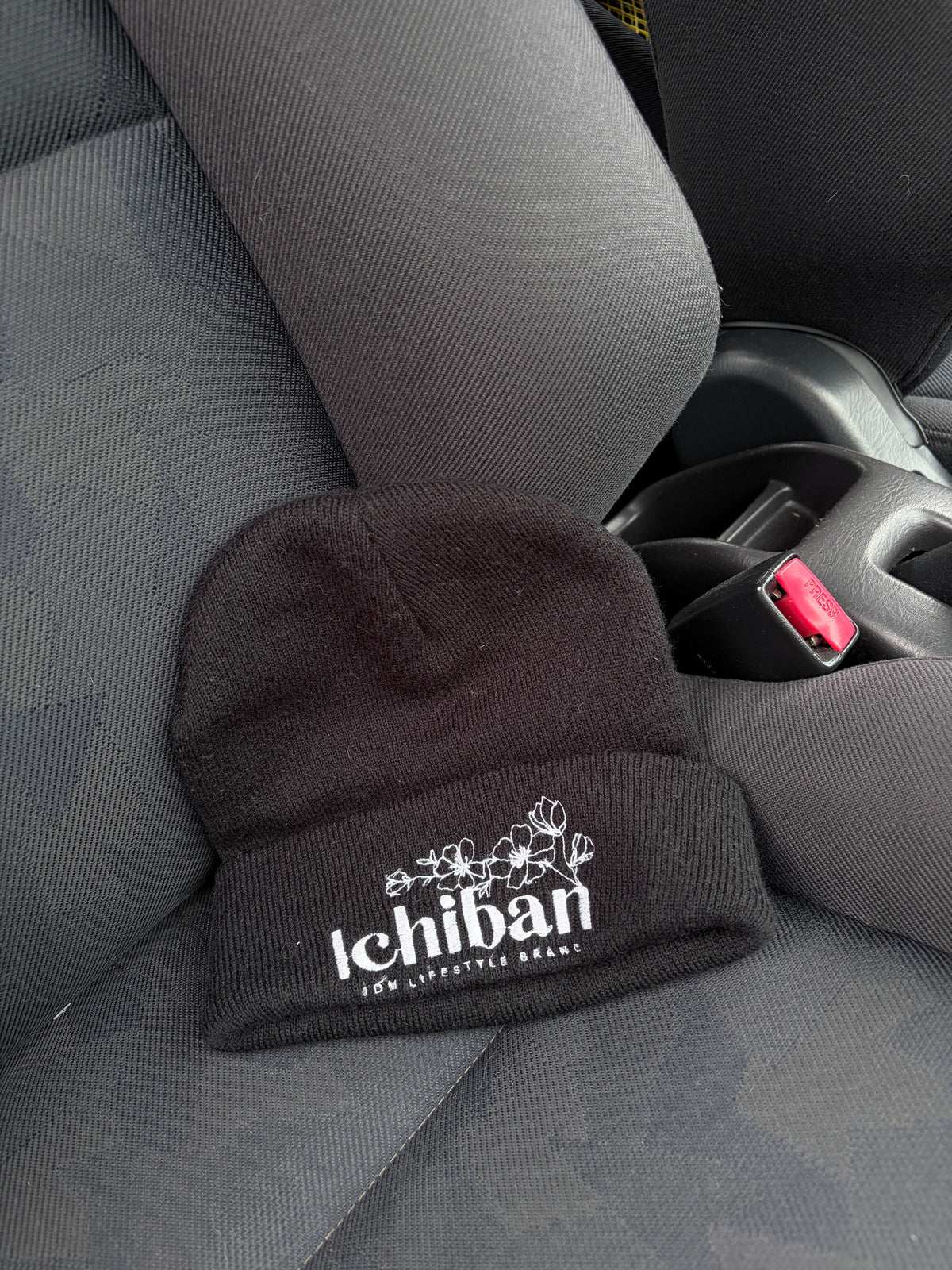 Cherry Blossom Floral Embroidered Beanie