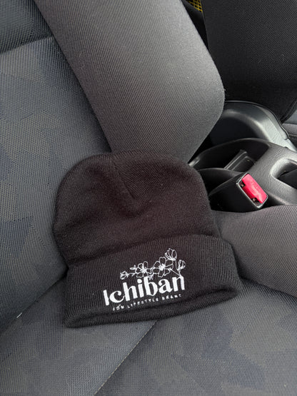 Cherry Blossom Floral Embroidered Beanie