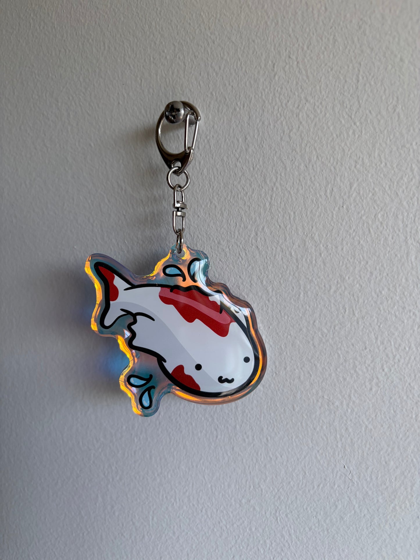 Rainbow Koi Keychain