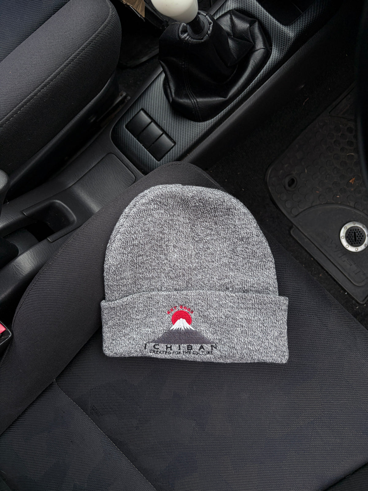 Mount Fuji Embroidered Beanie