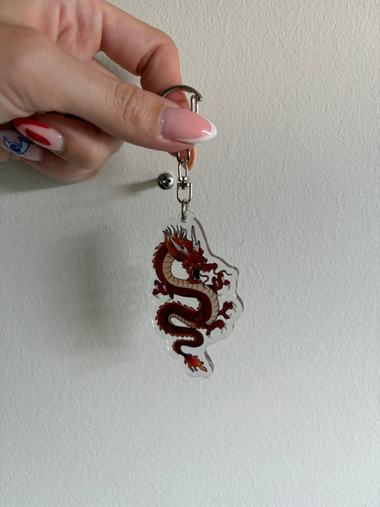 Fire Dragon Keychain