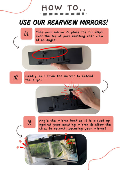 Dragon Engraved Rearview Mirror