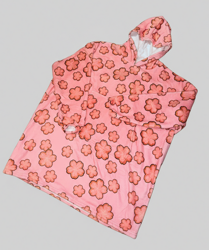 Sugar Cookie Sakura Blossom Oversized Fluffy Hoodie