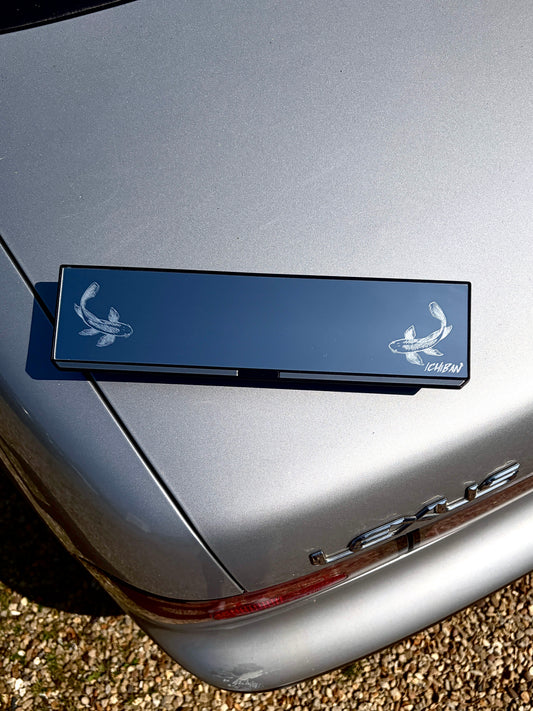 Koi Fish Engraved Rearview Mirror