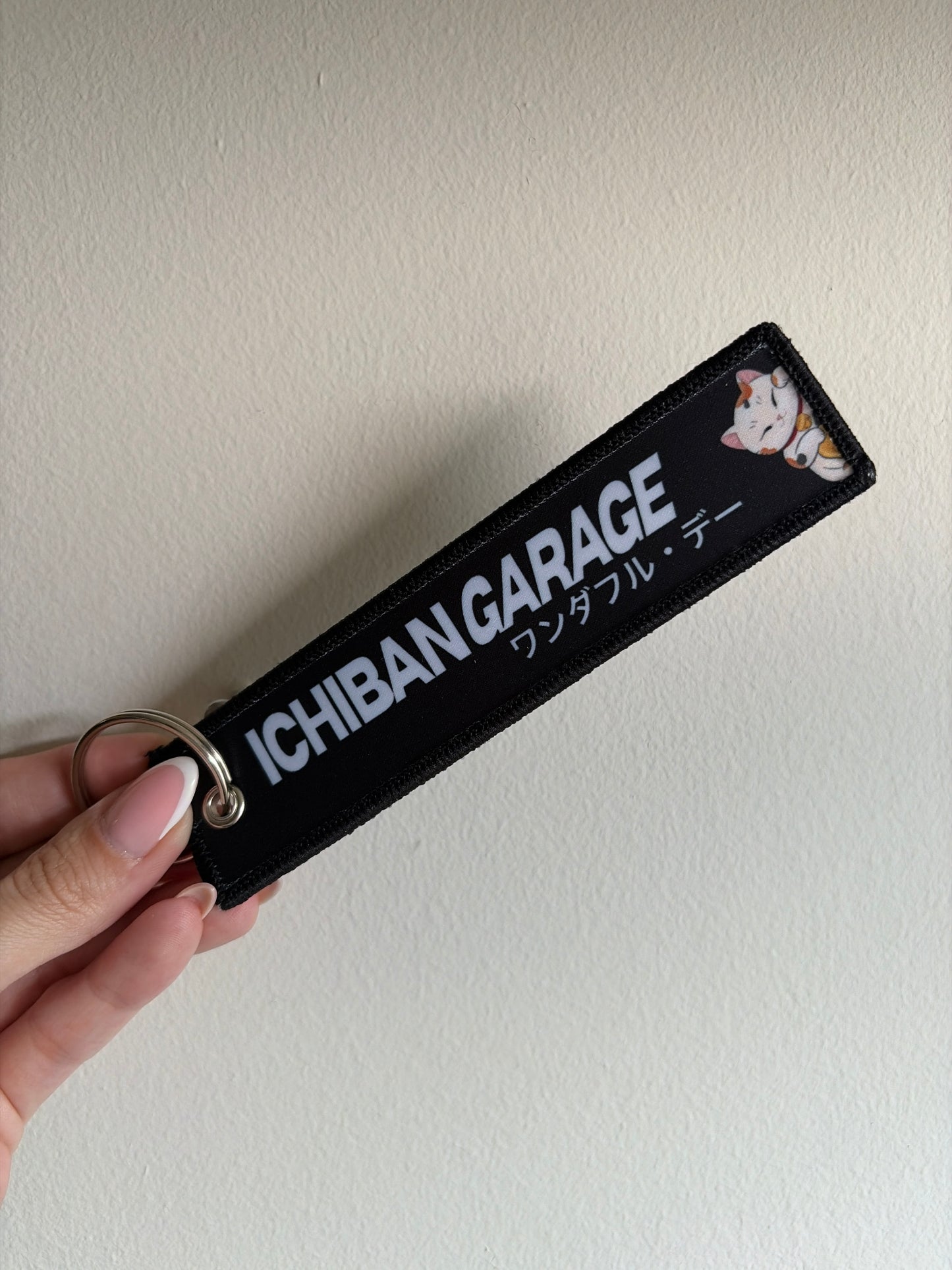 Lucky Cat Jet Tag Keychain