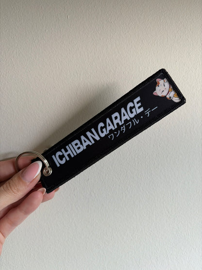 Lucky Cat Jet Tag Keychain