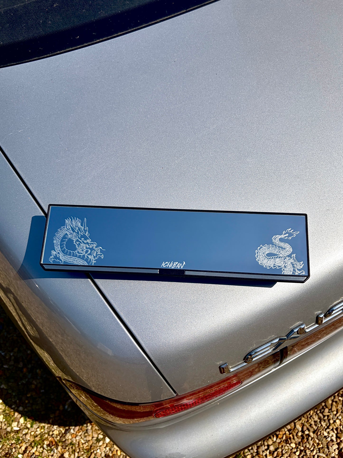 Dragon Engraved Rearview Mirror