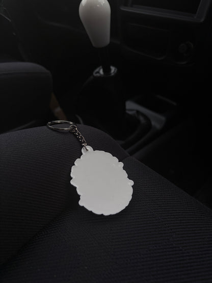 Ichiban Lucky Logo Keychain White