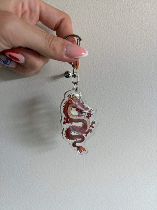 Fire Dragon Keychain