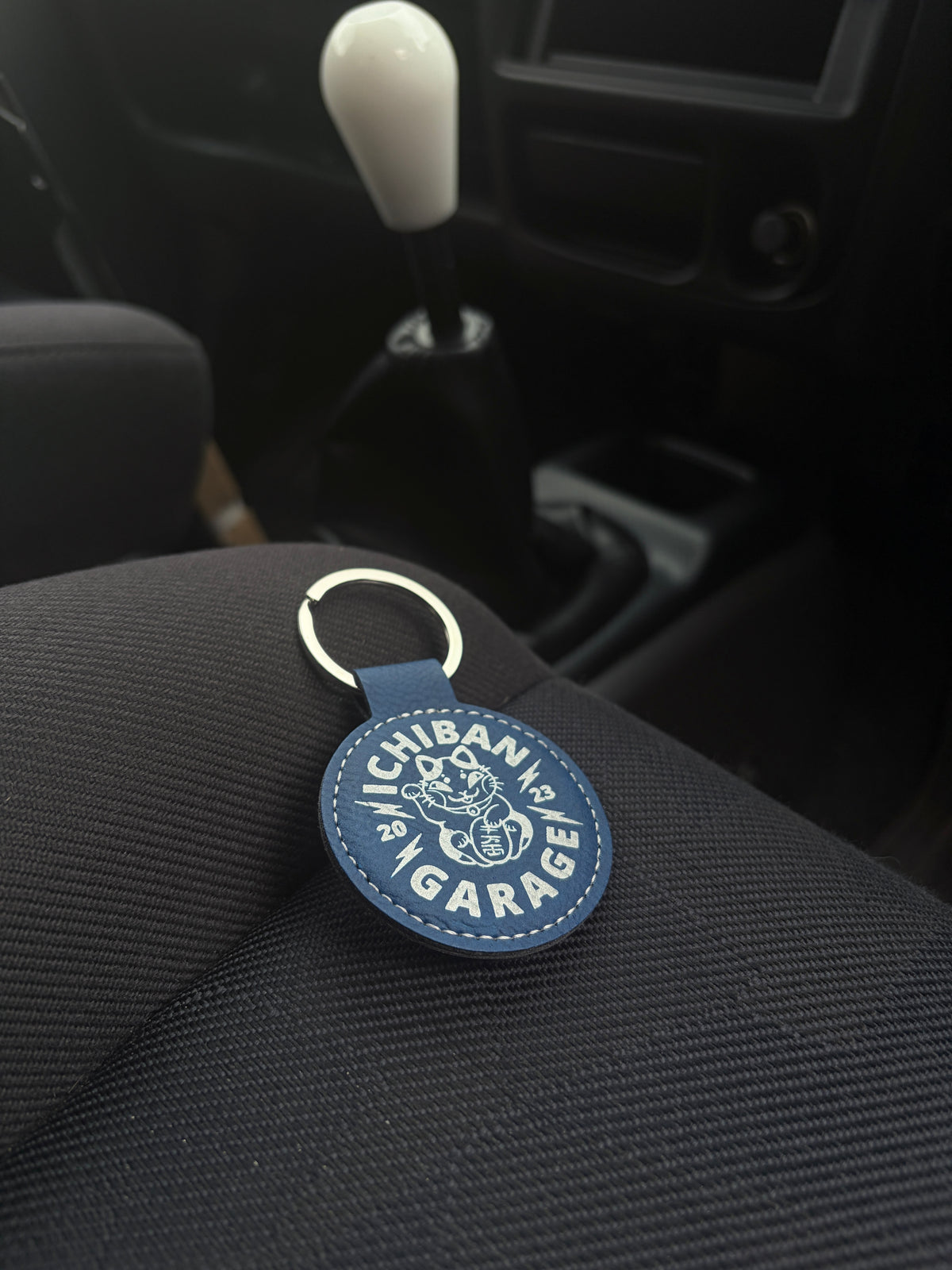 Ichiban Lucky Blue Faux Leather Keychain