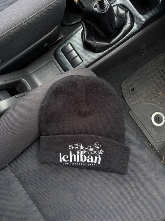 Cherry Blossom Floral Embroidered Beanie
