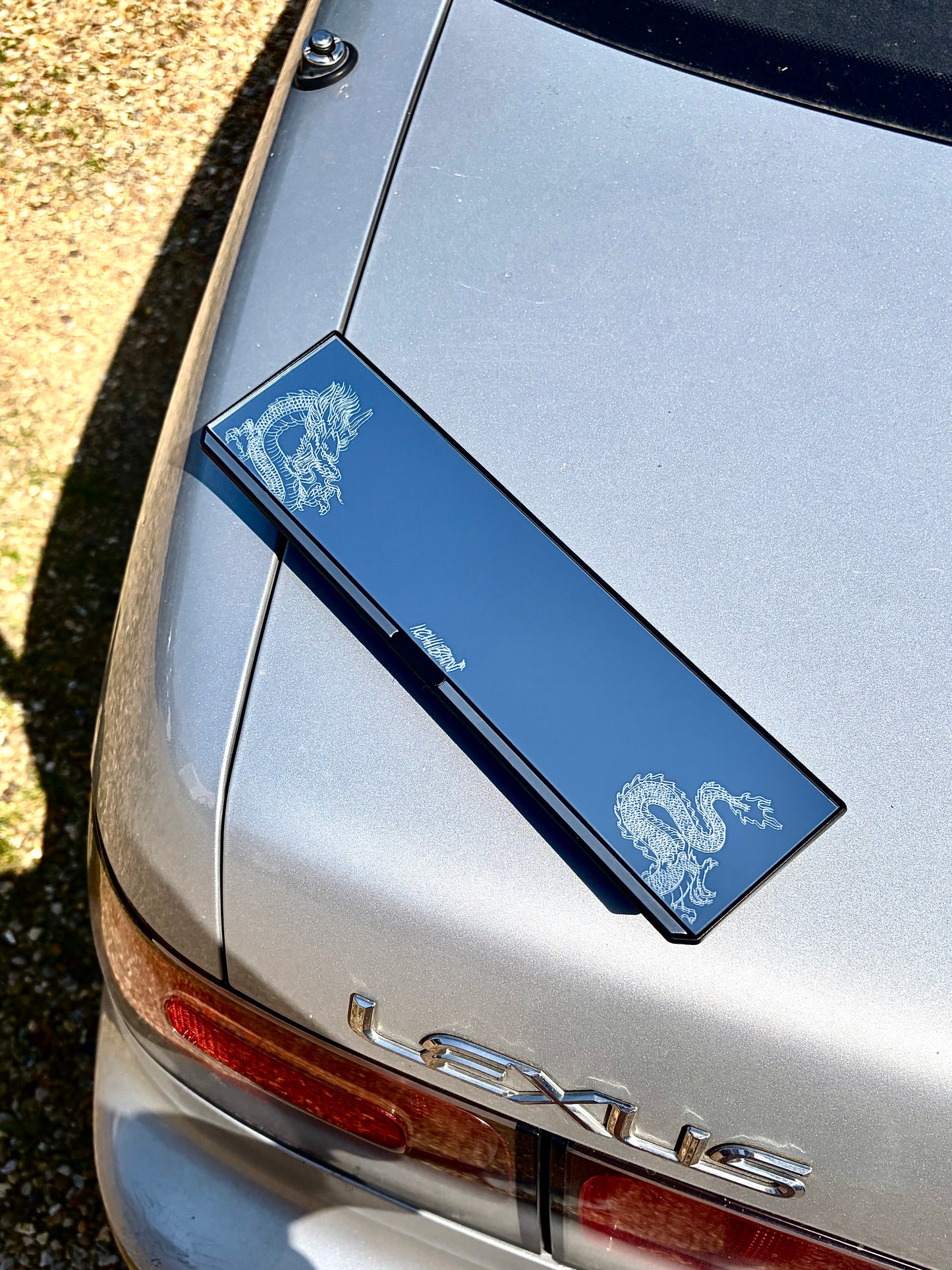 Dragon Engraved Rearview Mirror