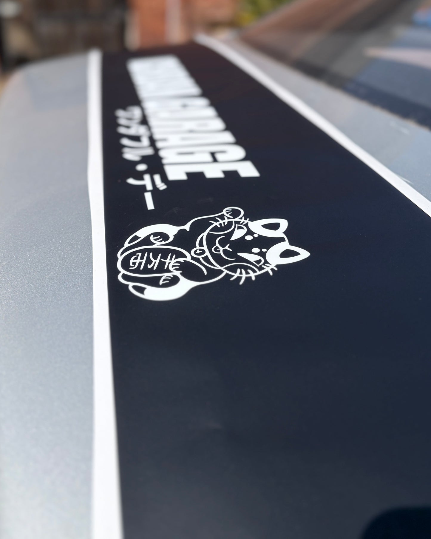 Matte Black Sunstrip - Lucky Cat