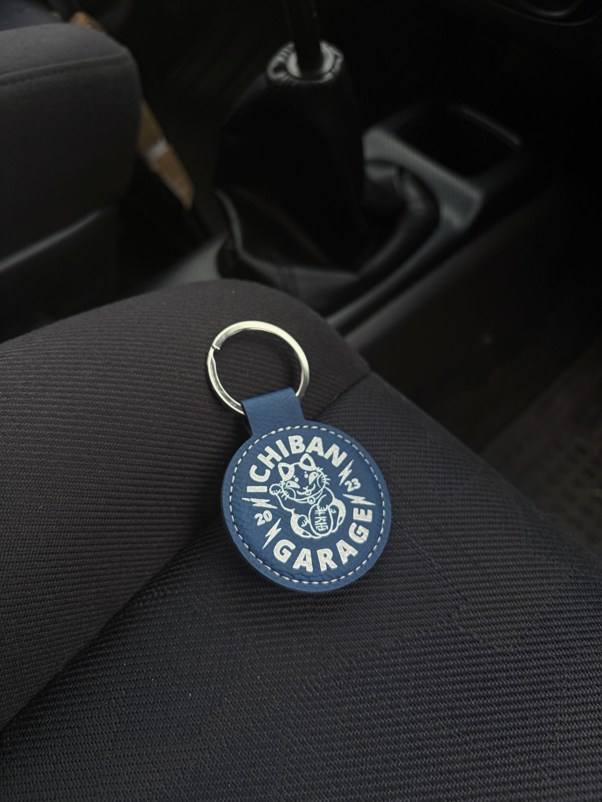 Ichiban Lucky Blue Faux Leather Keychain