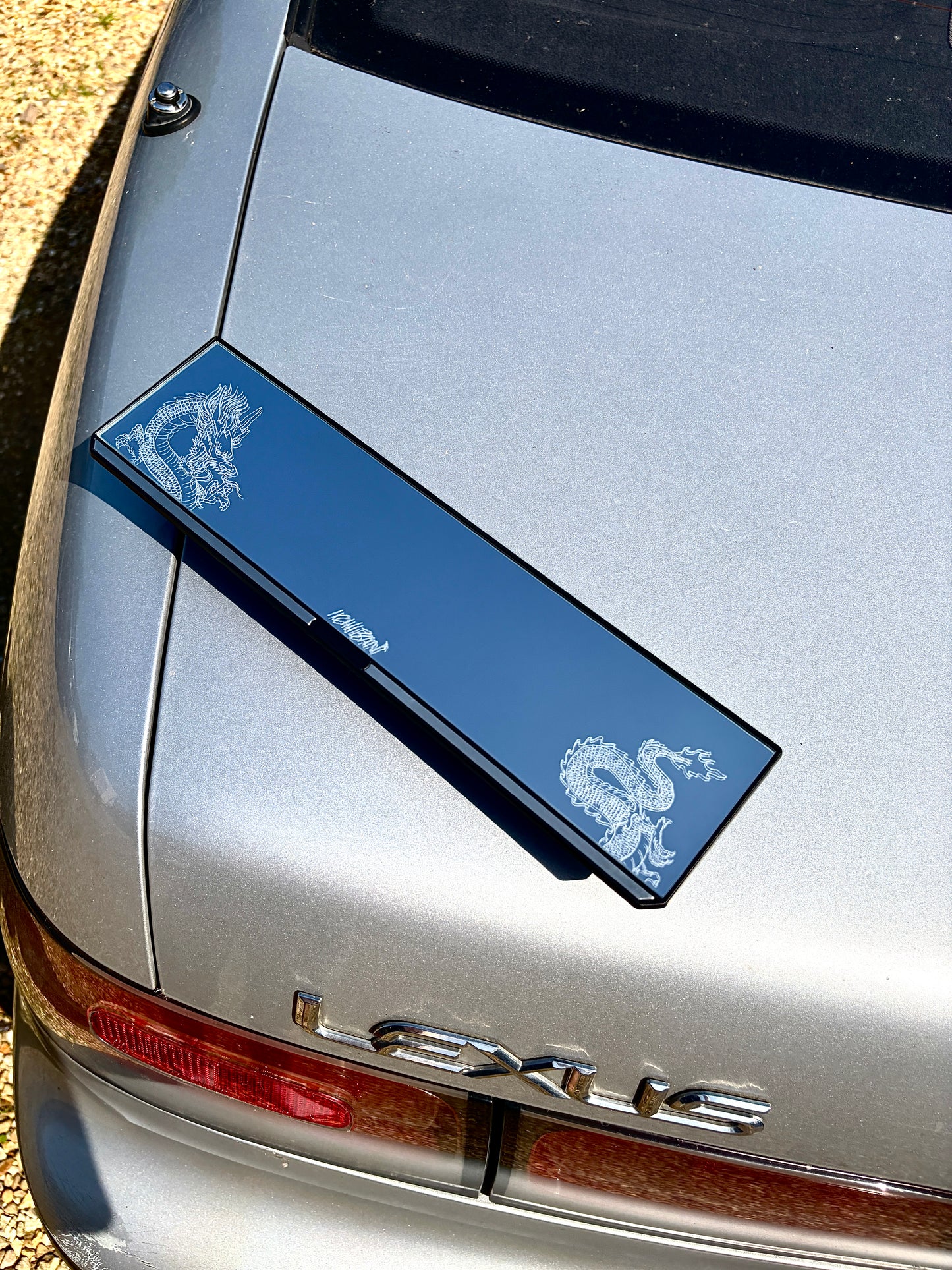 Dragon Engraved Rearview Mirror