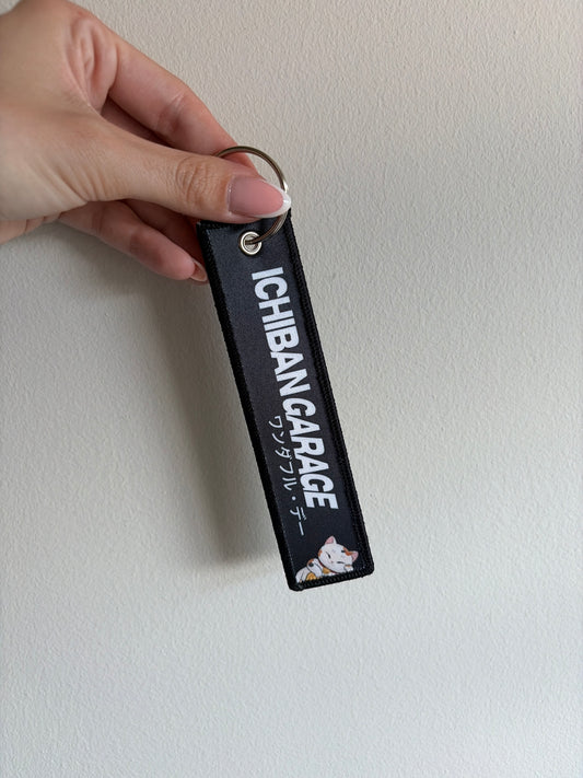 Lucky Cat Jet Tag Keychain