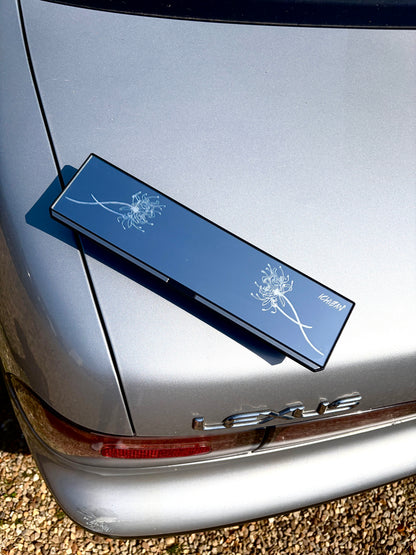 Spider Lily Engraved Rearview Mirror