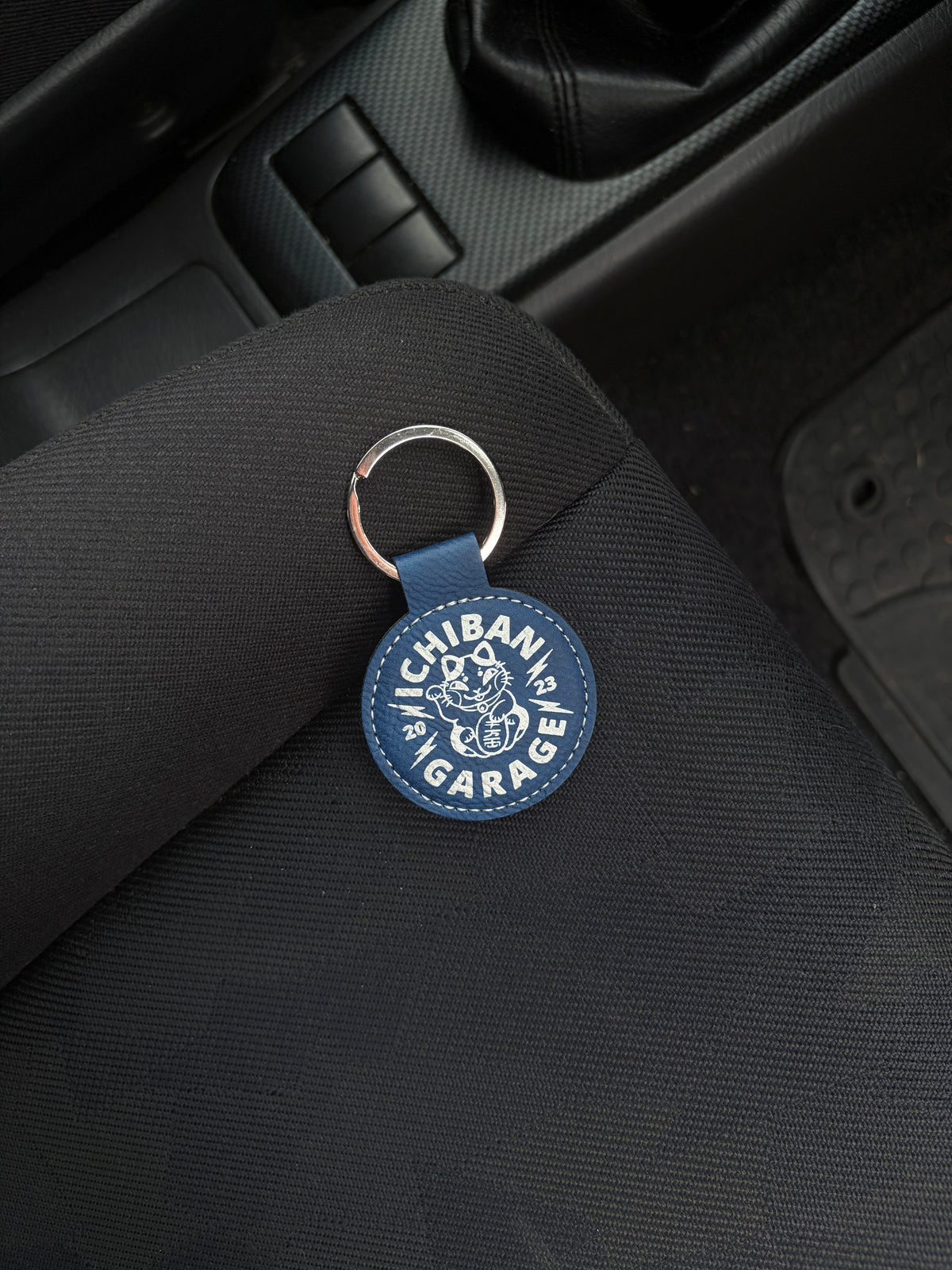 Ichiban Lucky Blue Faux Leather Keychain