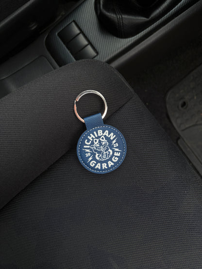 Ichiban Lucky Blue Faux Leather Keychain