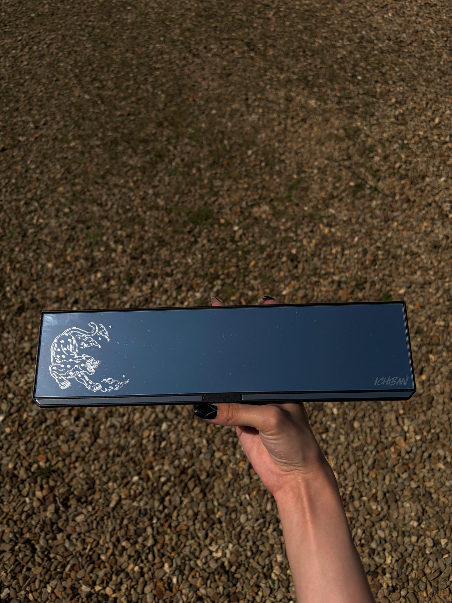 Jaguar Hearts Engraved Rearview Mirror