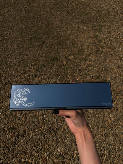 Jaguar Hearts Engraved Rearview Mirror