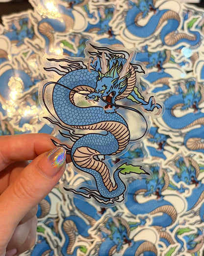 Blue Frost Dragon Sticker