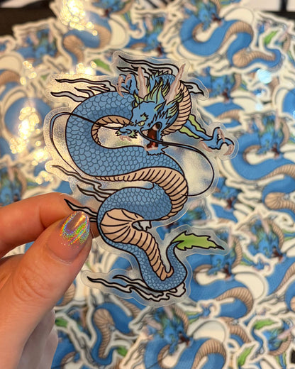 Blue Frost Dragon Sticker
