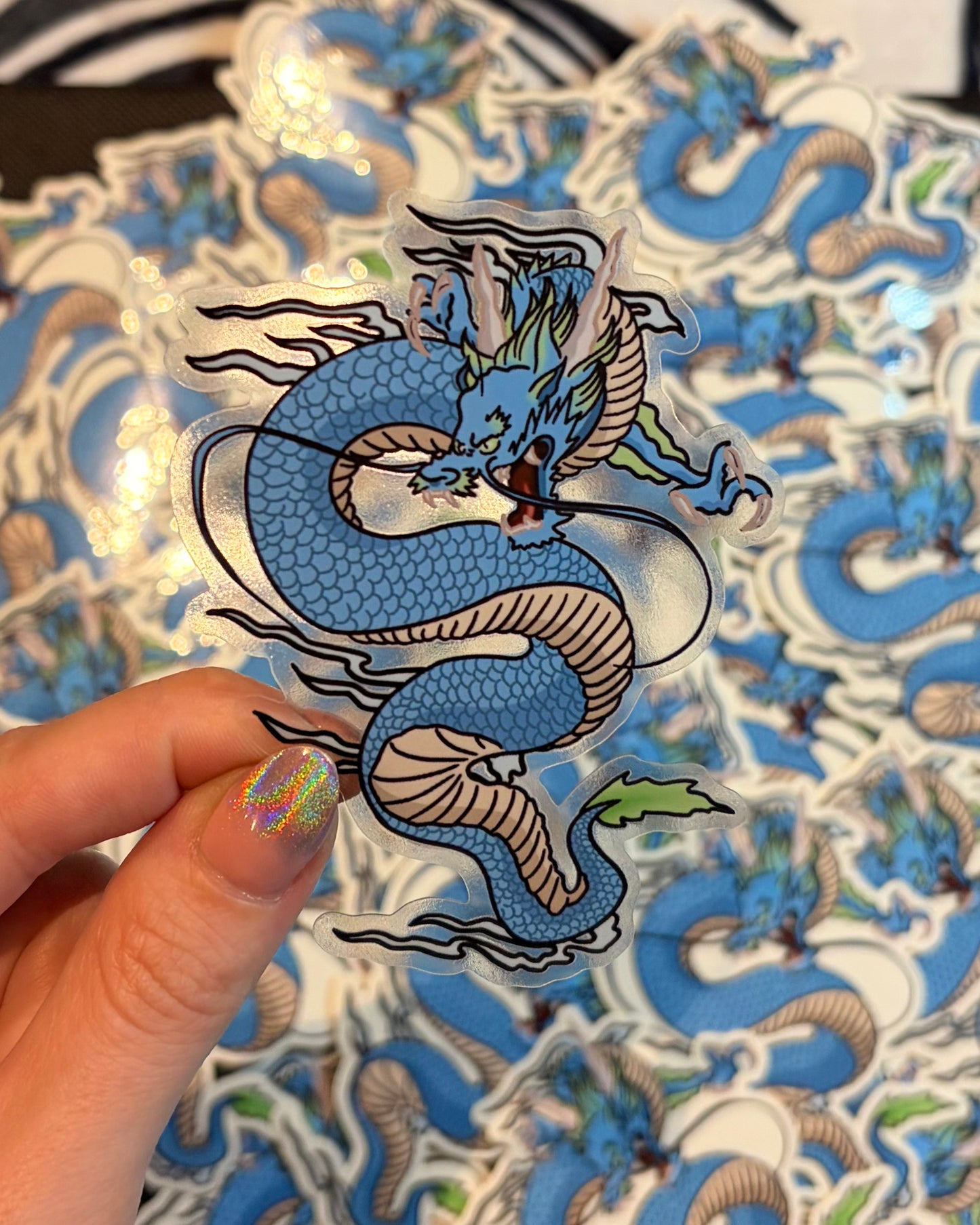 Blue Frost Dragon Sticker