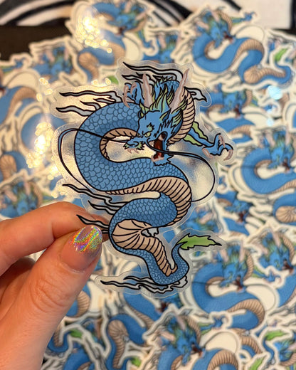 Blue Frost Dragon Sticker
