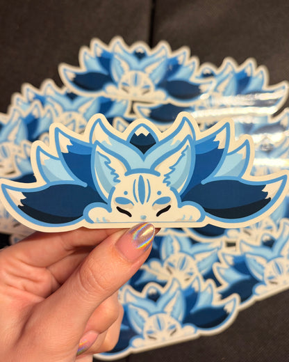 Blue Kitsune Sticker