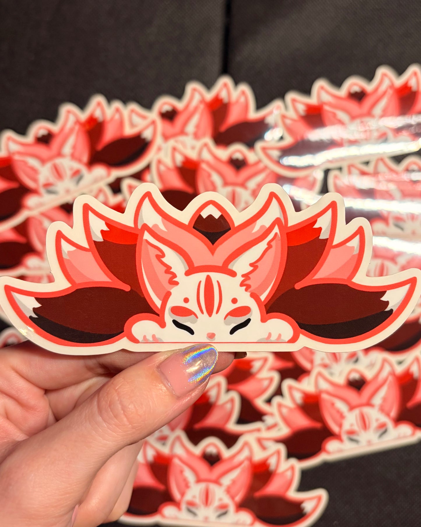 Red Kitsune Sticker