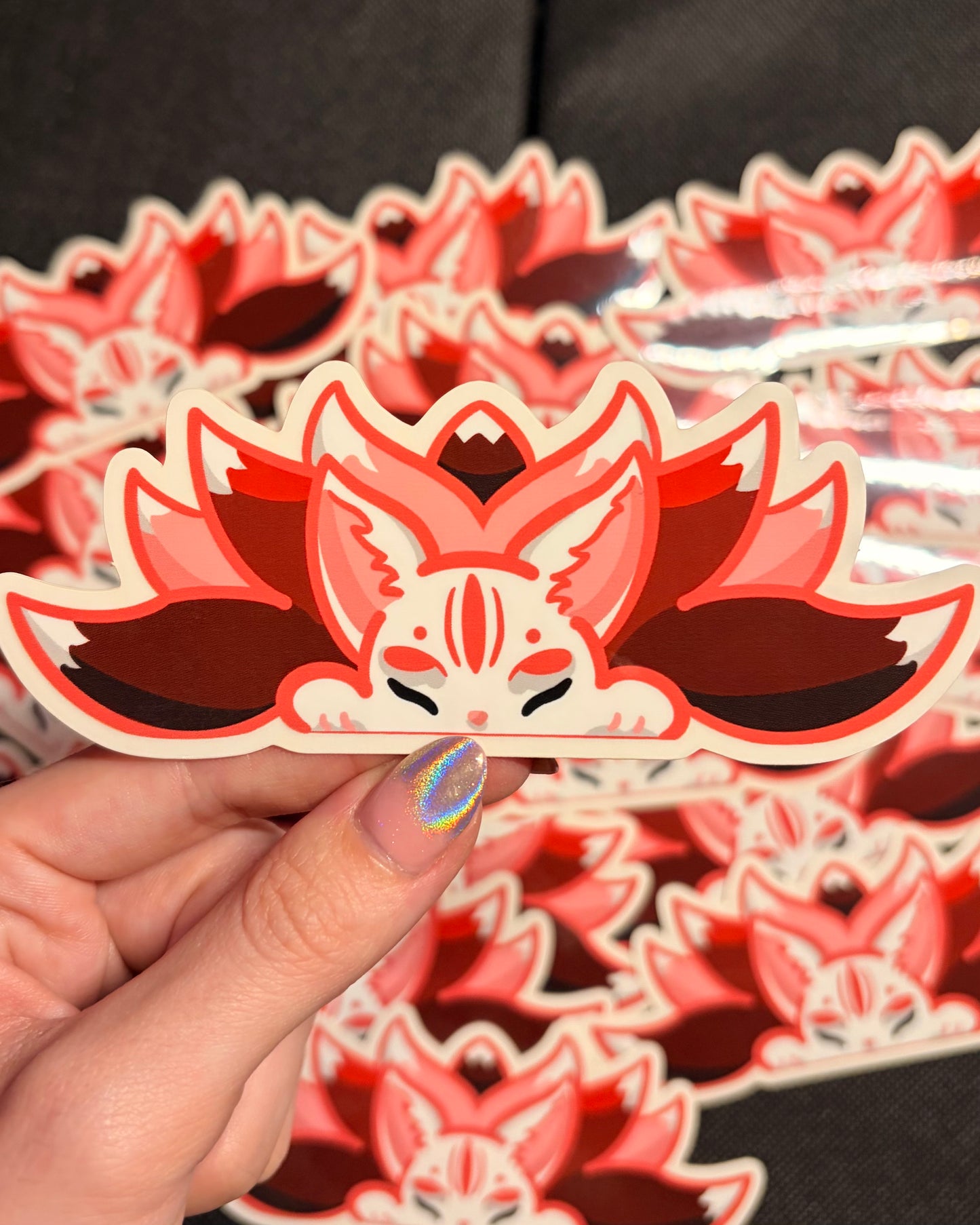 Red Kitsune Sticker