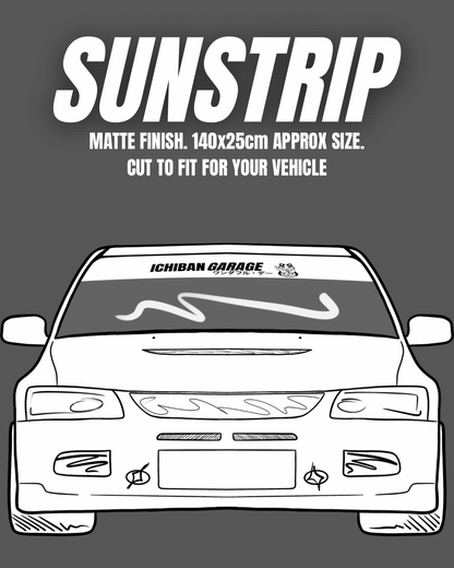 Matte White Sunstrip - Lucky Cat
