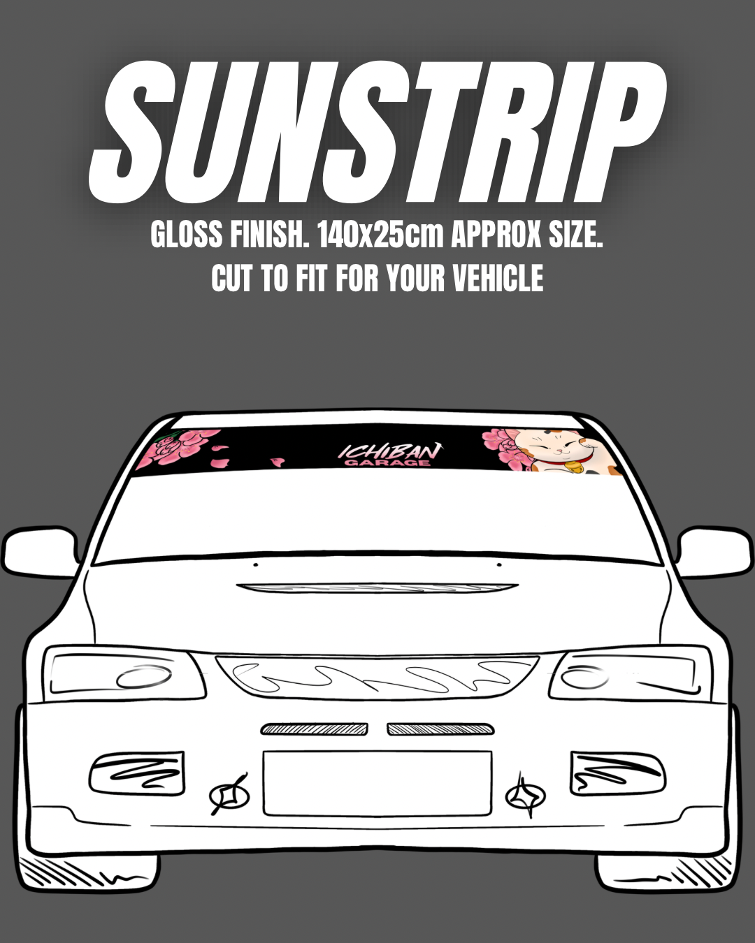 Gloss Graphic Sunstrip - Sakura Cat